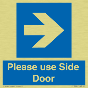Please use Side Door (arrow Right) 